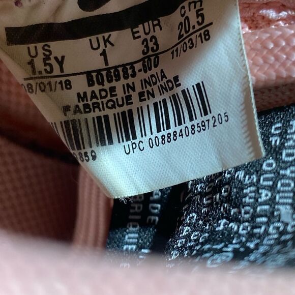 Nike Air Force 1 Valentines Day GS Bleached Coral/Black/White BQ6980-600 1,5Y - Picture 6 of 6